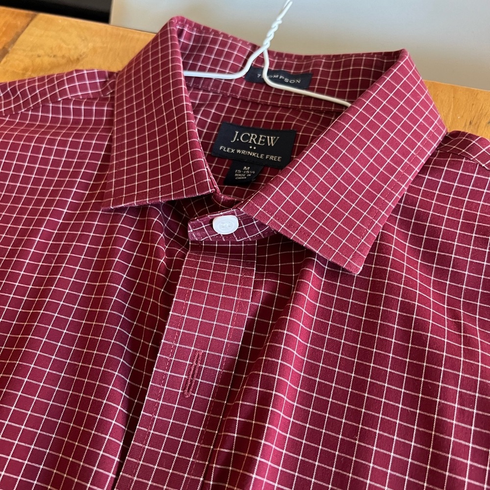 J Crew Factory Thompson Wrinkle-free Dress Shirt Size M 15-15 1/2